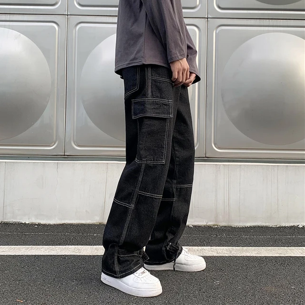 GOOD LOOKING CARGO JEANS // BLACK