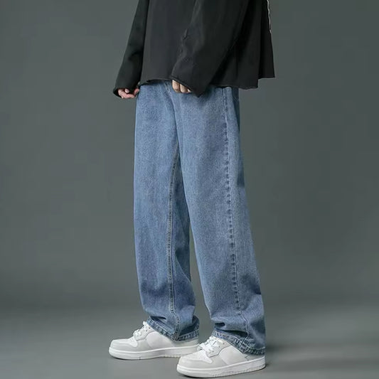 BASIC BAGGY JEANS // NAVY